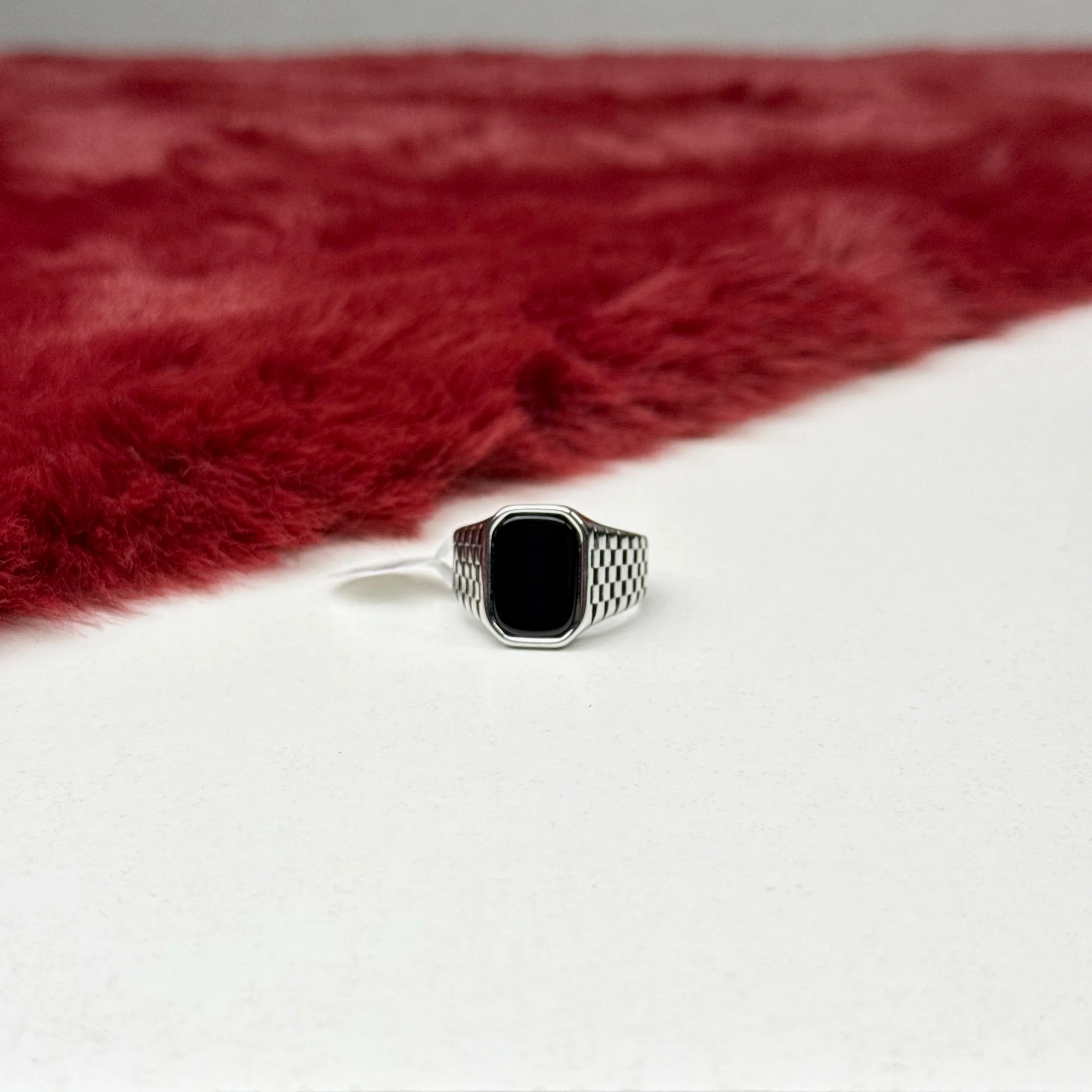 Brickwork Onyx Turkish ring - Image 5