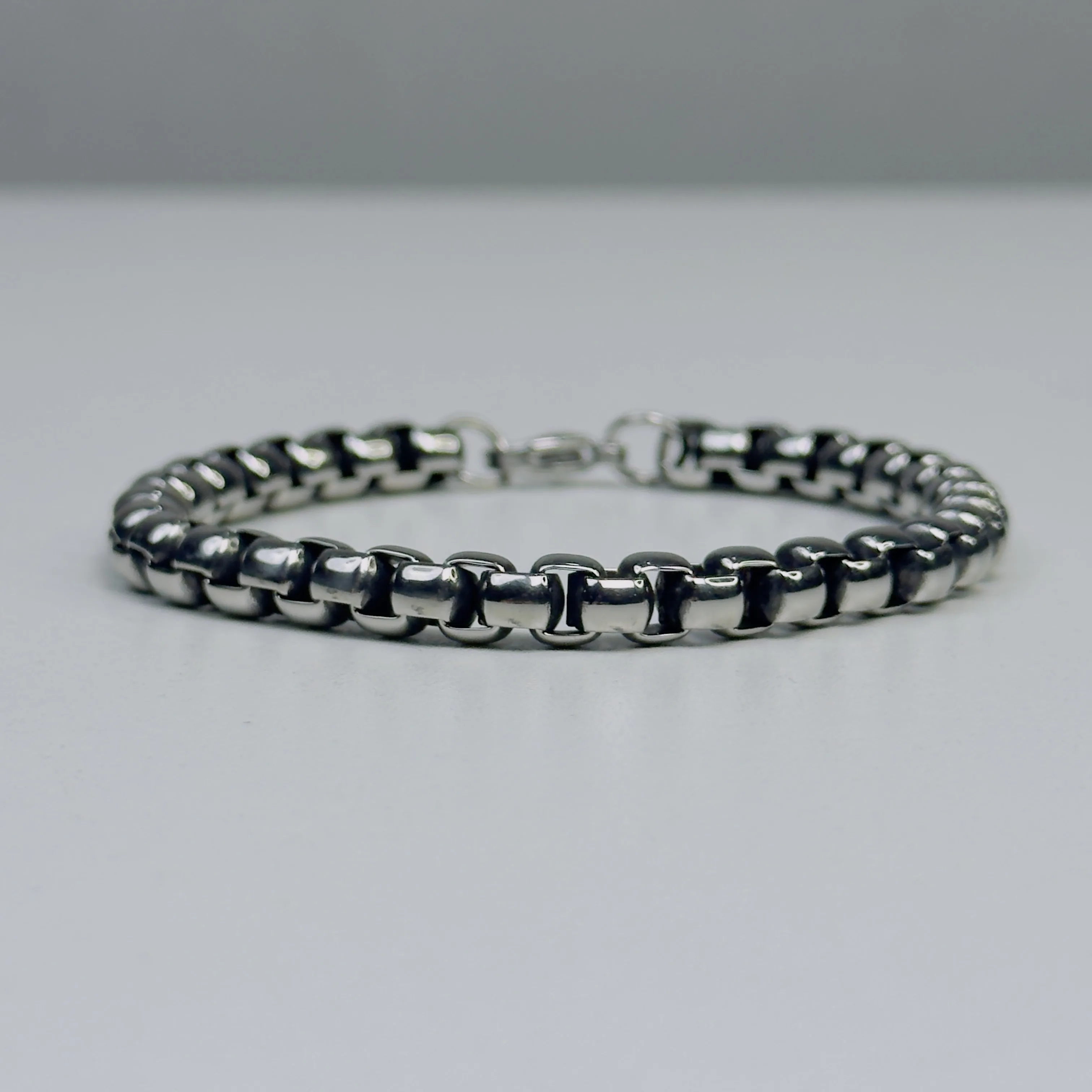 Chrome Box Chain Bracelet