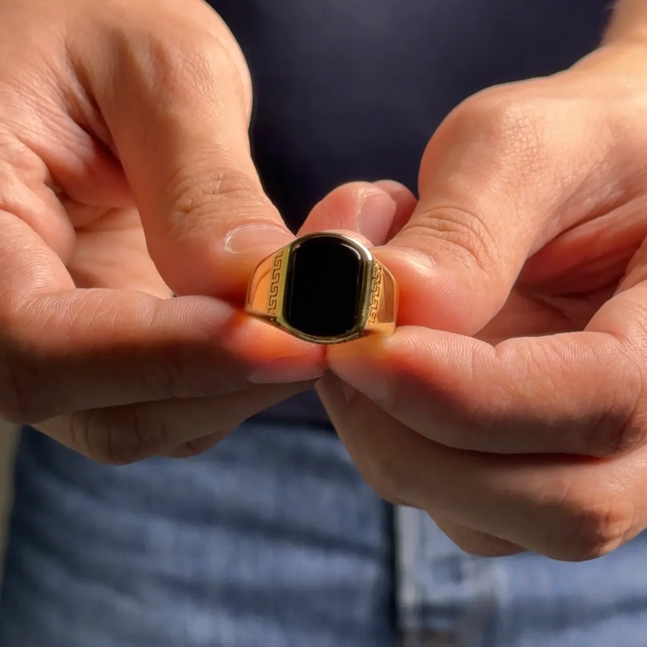 Classic black Turkish ring (gold) - Image 2