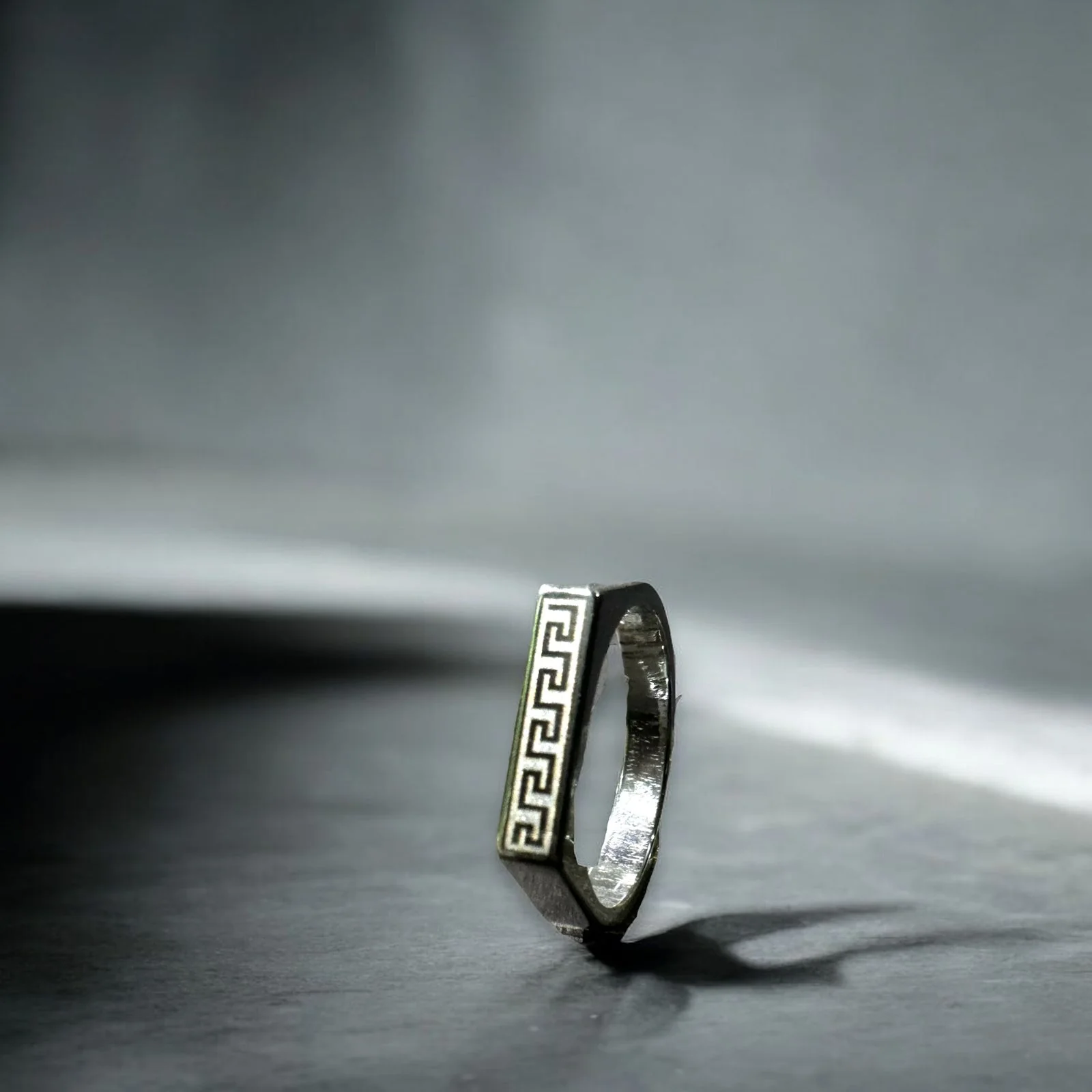Elysian Greek Key Ring (silver) - Image 3