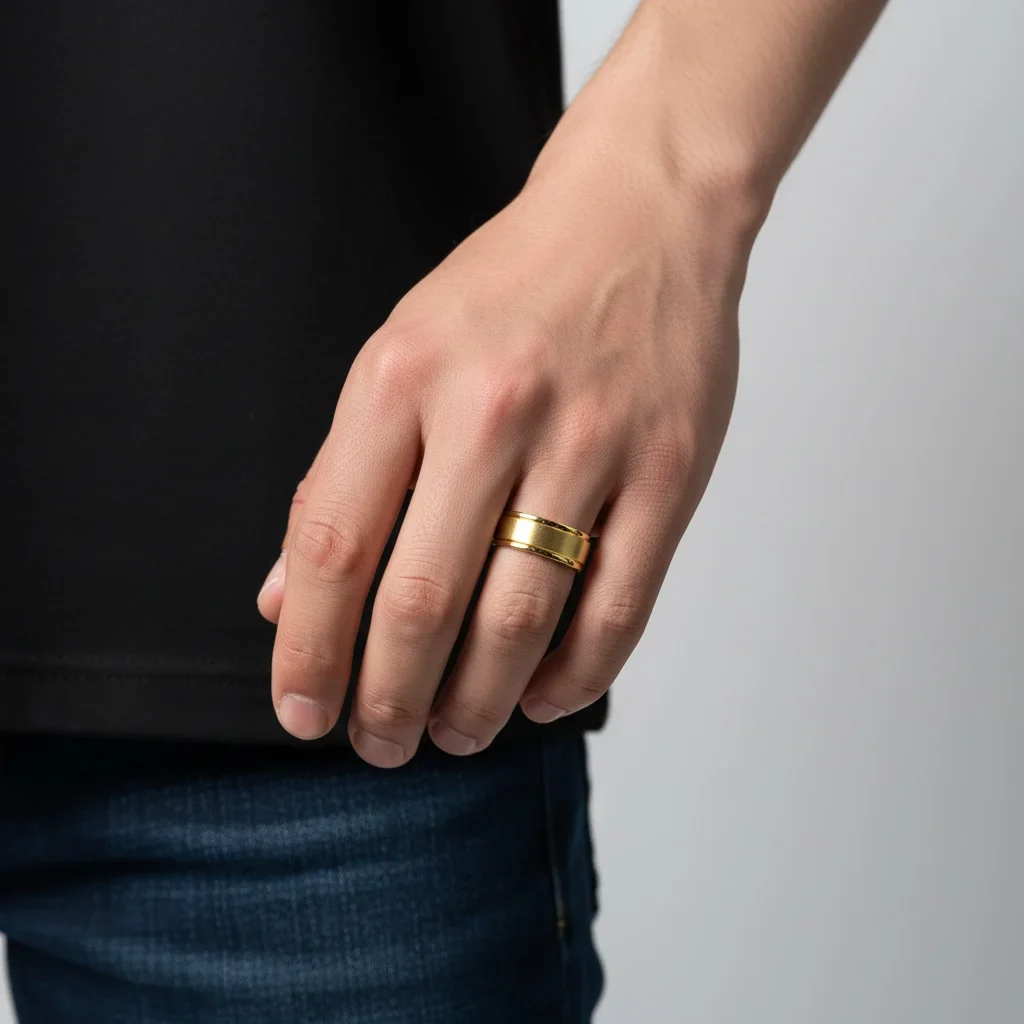 Gold titanium edge ring - Image 4
