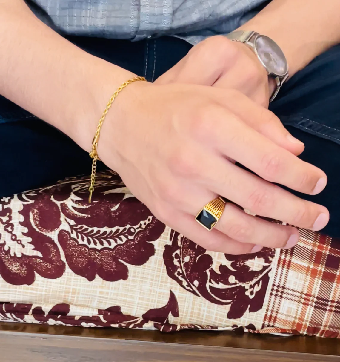 rope chain minimal bracelet (gold) - Image 3