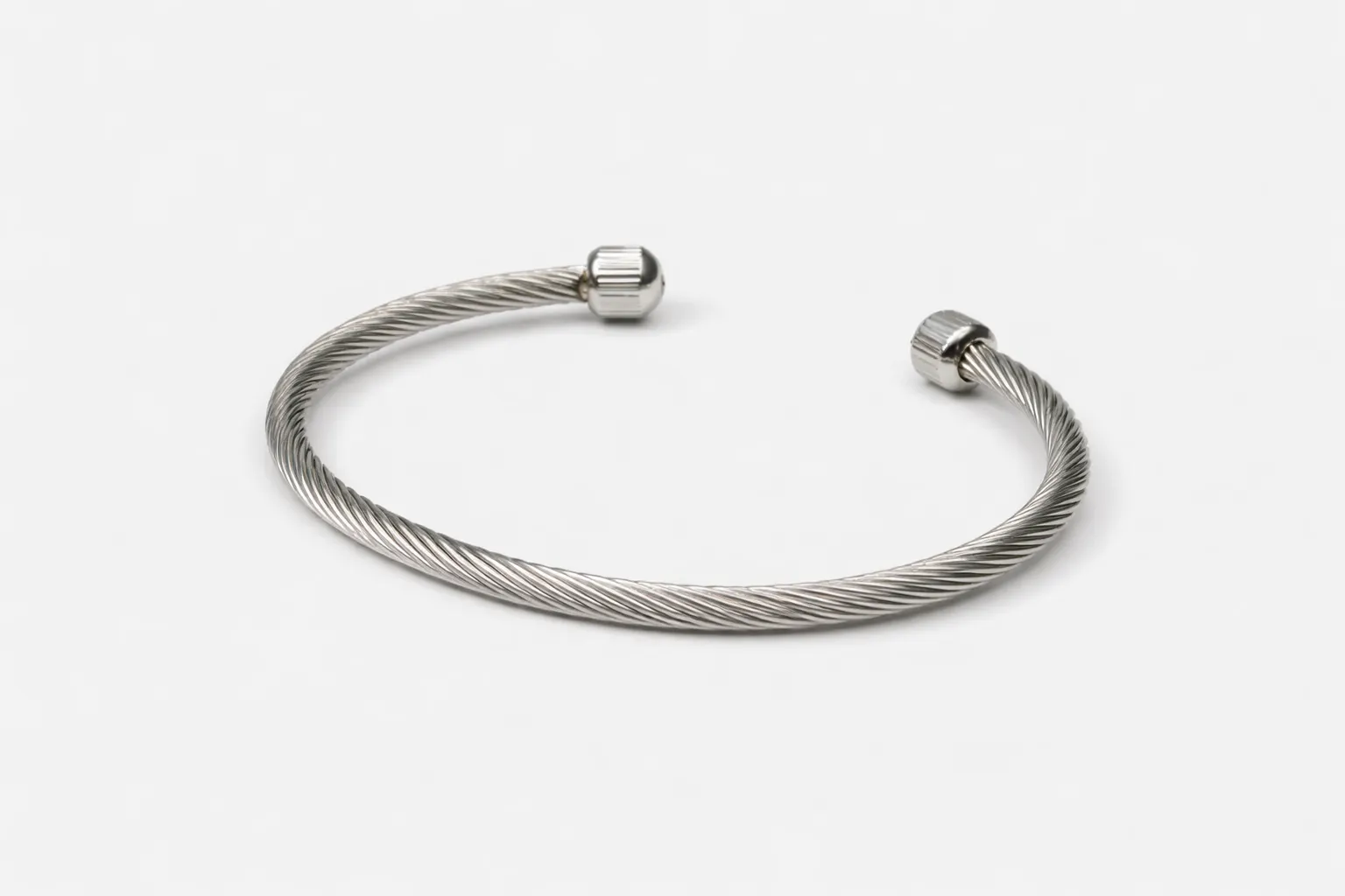 Silver Twisted Cable Cuff