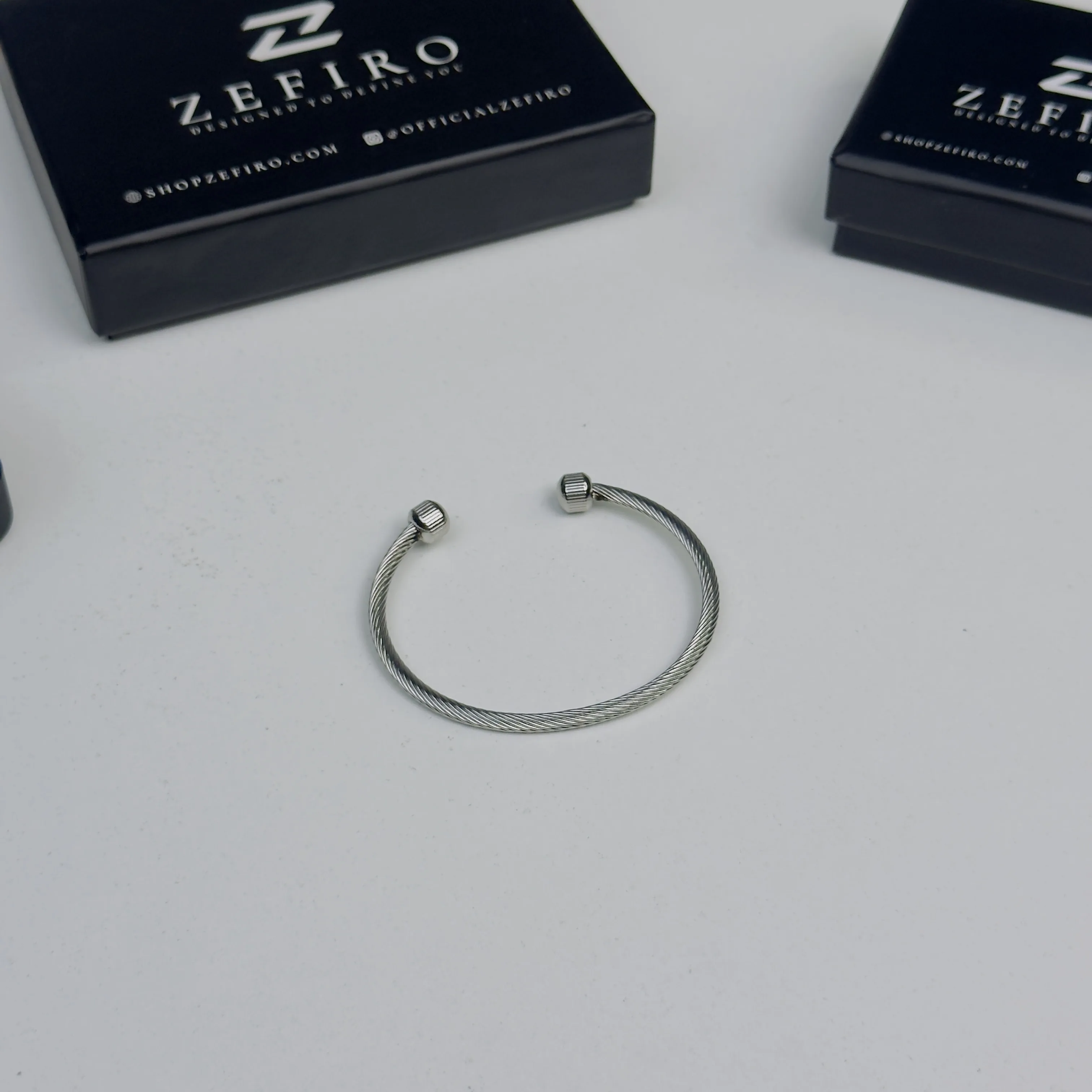 Silver Twisted Cable Cuff - Image 5