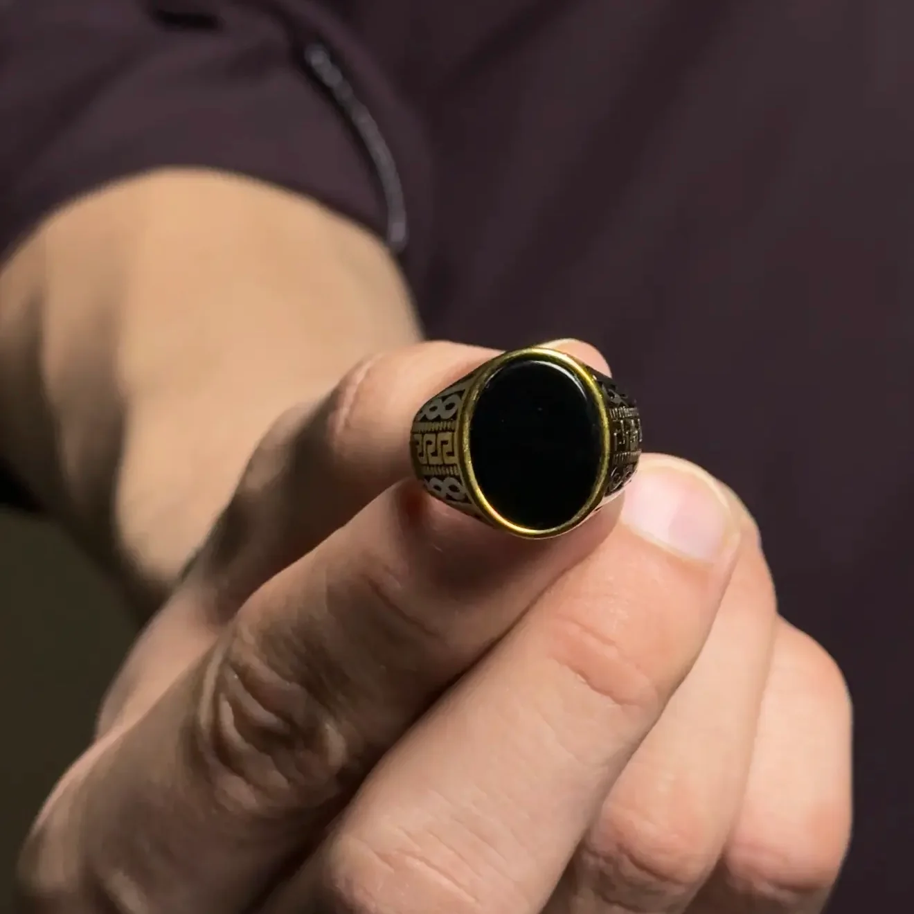 Sultan Noir Dual-Tone Ring - Image 2
