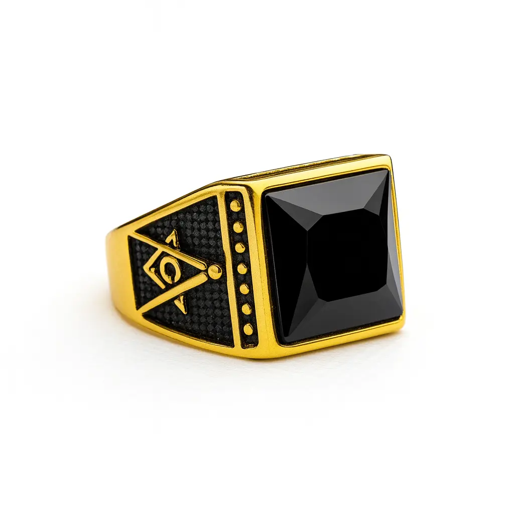 The Black Obsidian Ring (gold) - Image 3