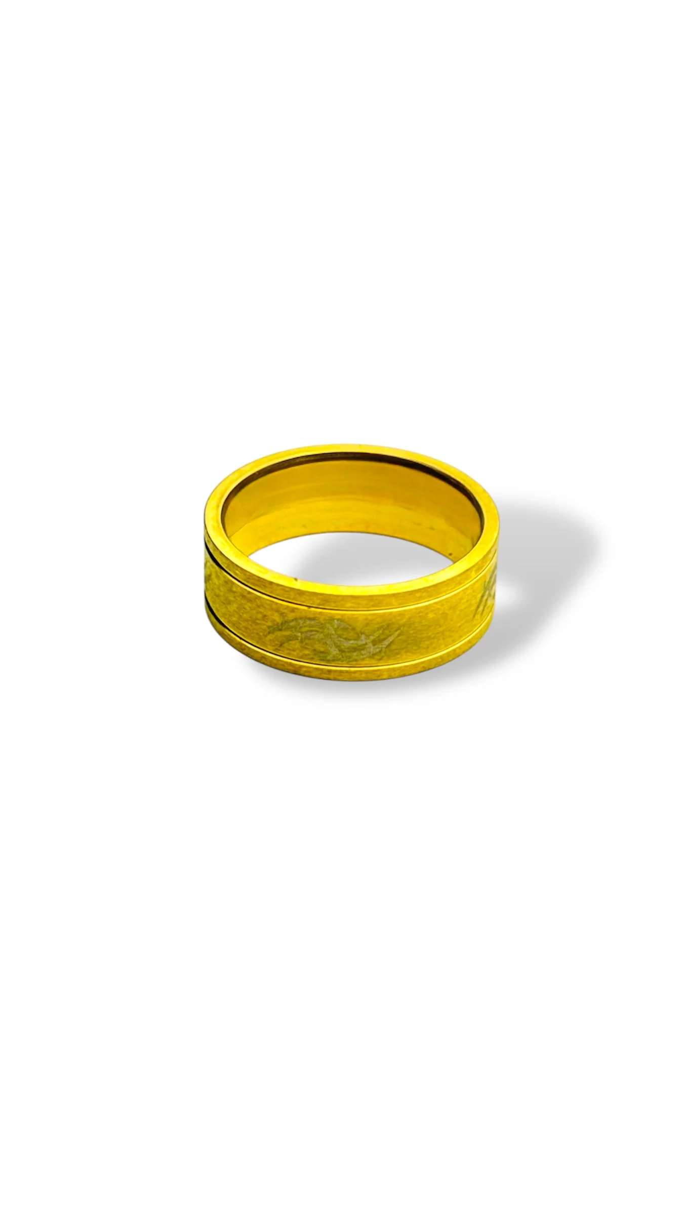 Tribal Gold Band Ring - Image 2