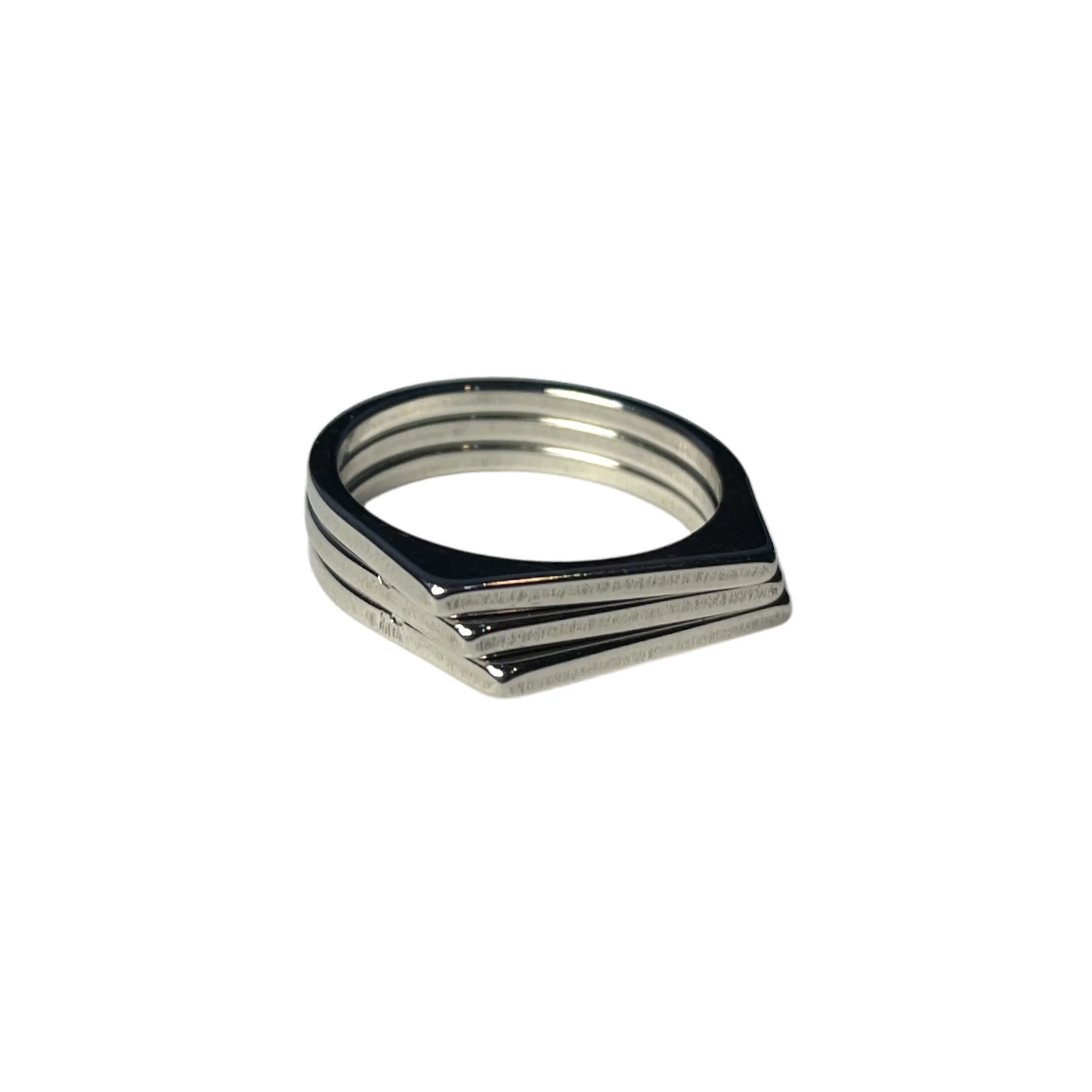 triple steps signet ring (black) - Image 3